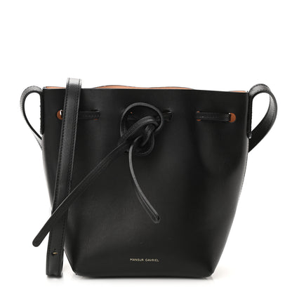 Mansur Gavriel Calfskin Mini Bucket Bag Black Ballerina 1 of 8