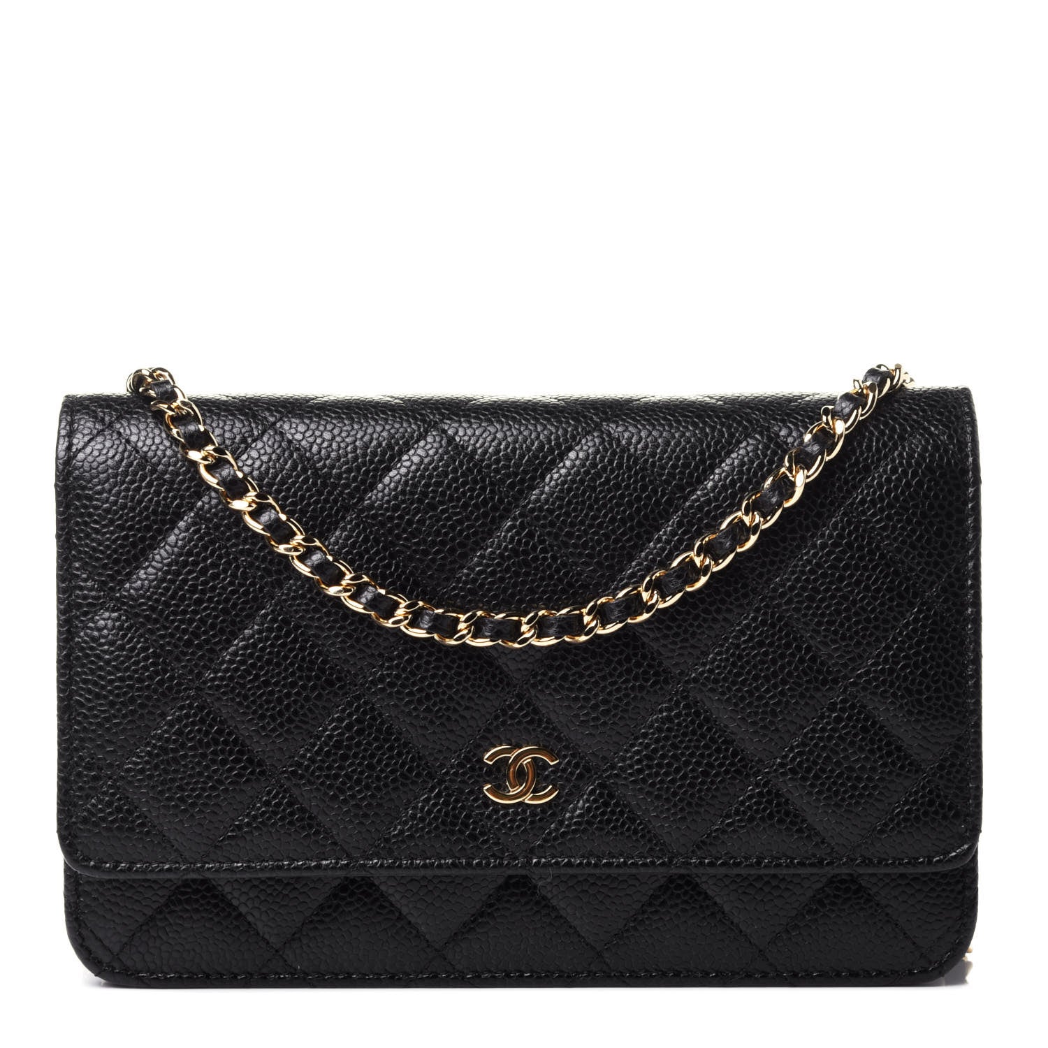 Chanel Caviar Quilted Wallet On Chain WOC Black 1 of 4