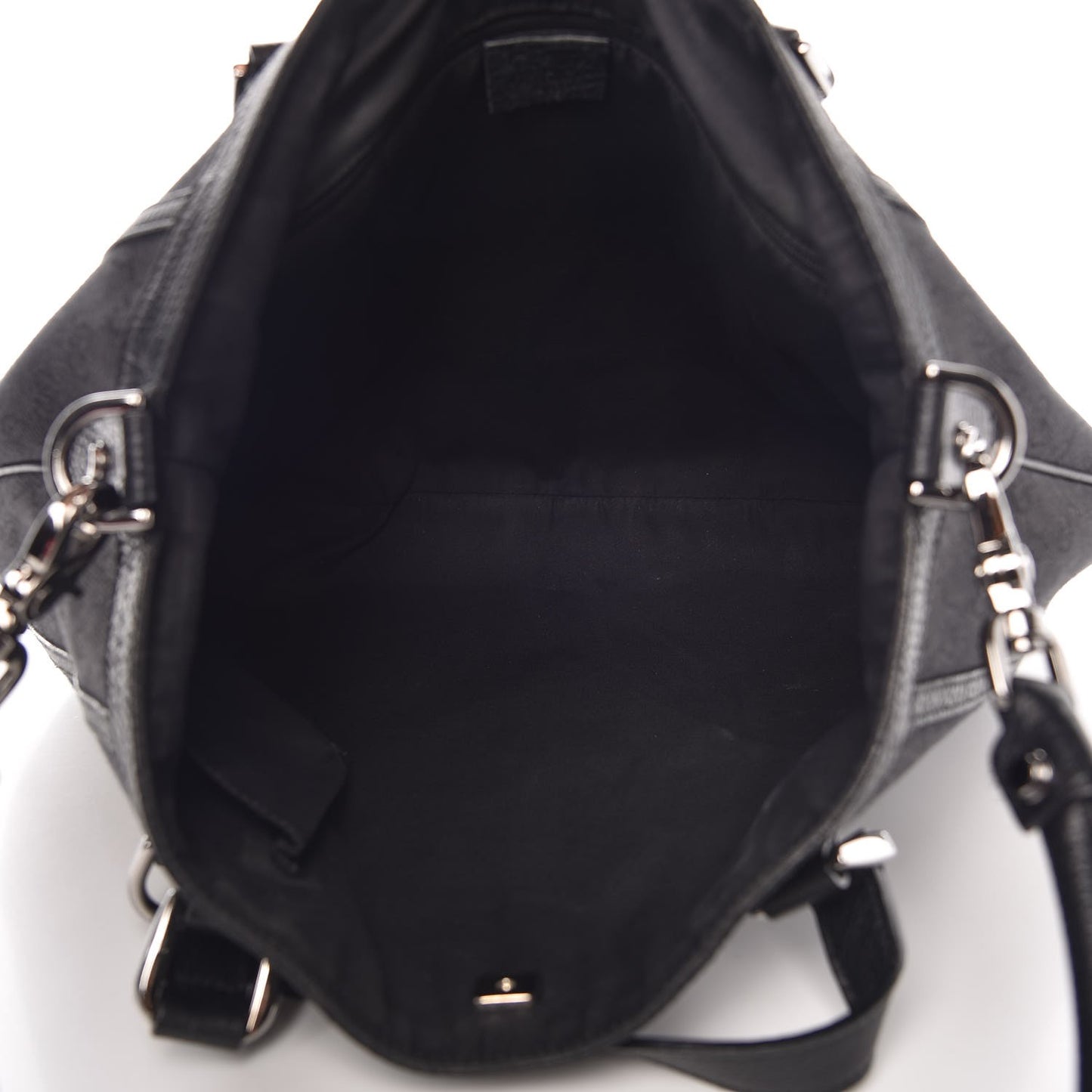 Nylon Monogram Medium Abbey Convertible Tote Black