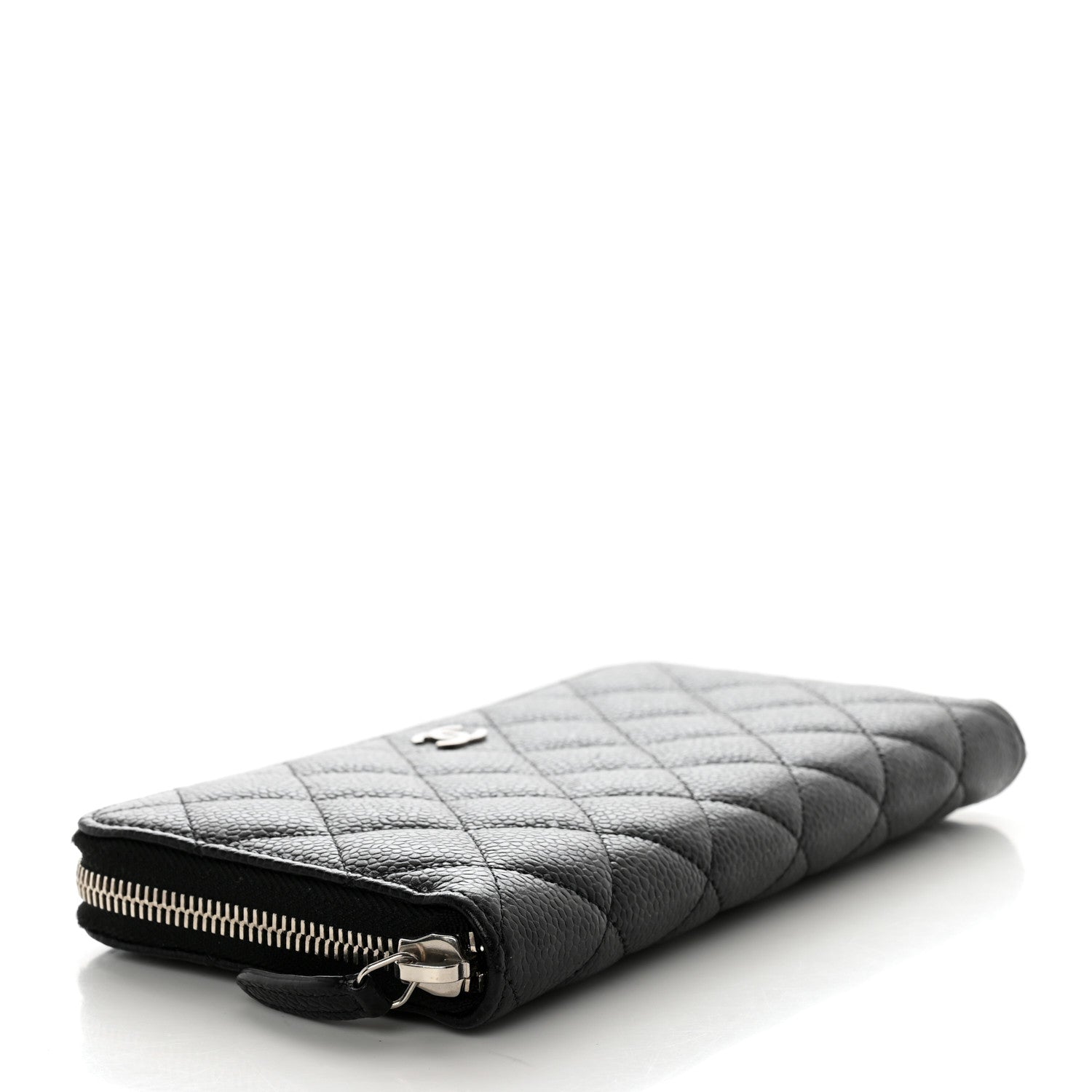 Chanel Caviar Quilted Large Gusset Zip Around Wallet Black 4 of 8