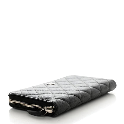 Chanel Caviar Quilted Large Gusset Zip Around Wallet Black 4 of 8