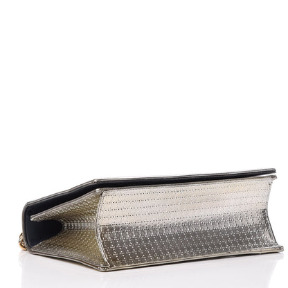 Christian Dior Metallic Patent Micro-Cannage Medium Diorama Flap Bag Gold 4 of 22