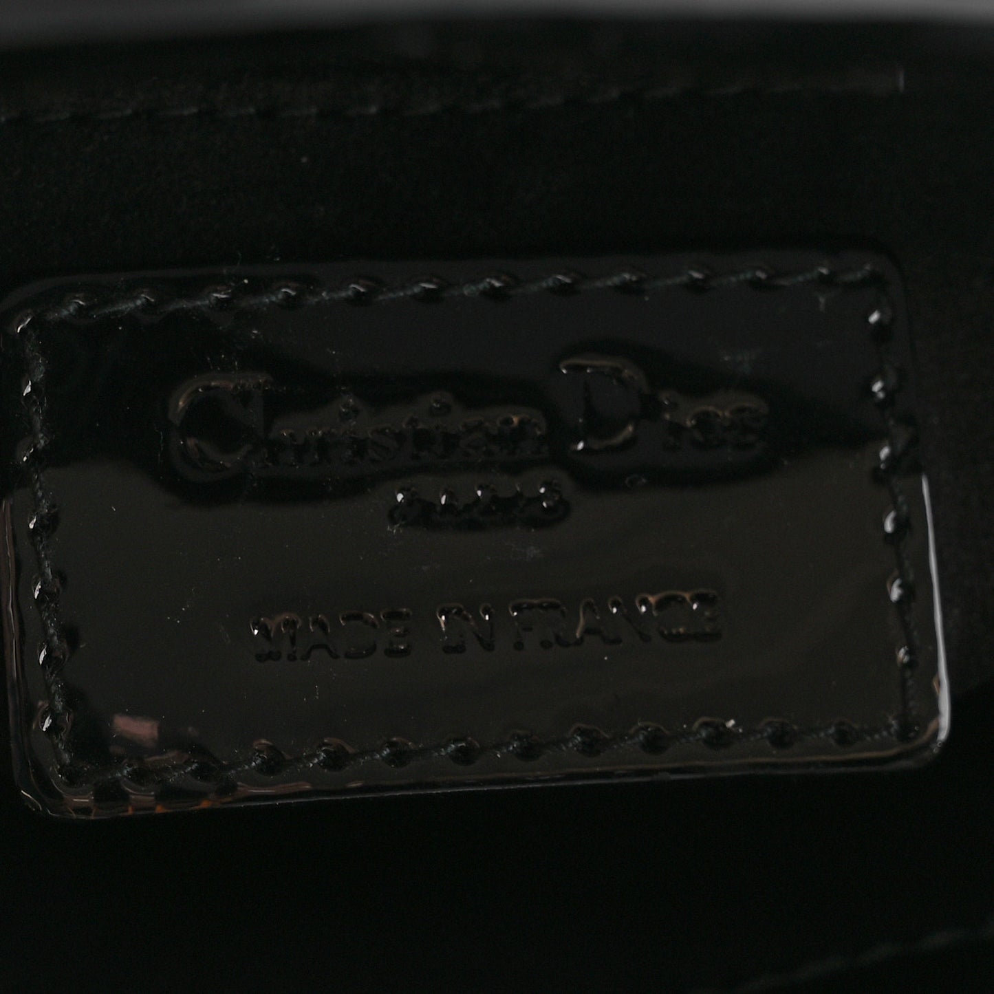 Patent Cannage Mini Lady Dior Black