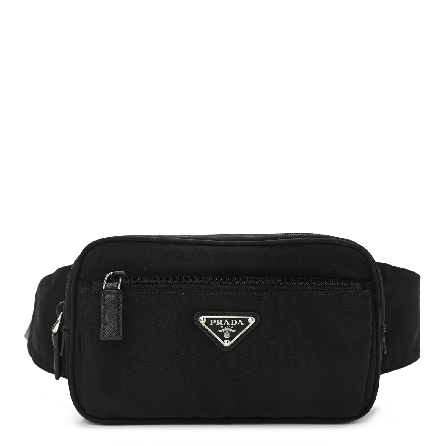 Prada Tessuto Nylon Saffiano Belt Bag Black 1 of 9