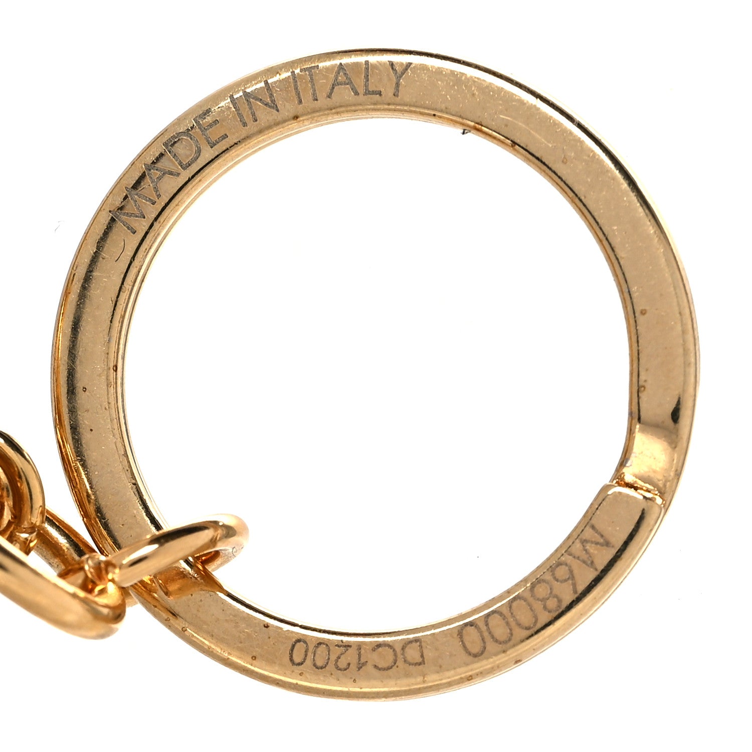 Louis Vuitton Metal LV Circle Bag Charm Key Holder Gold 5 of 6