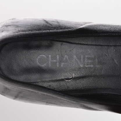 Chanel Calfskin CC Chain Loafers 38 Black 7 of 9
