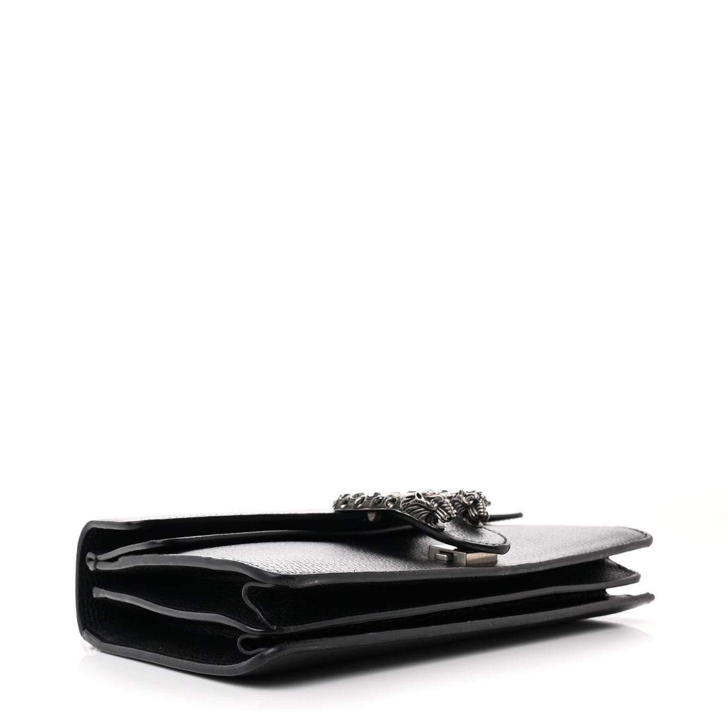 Pebbled Calfskin Small Dionysus Shoulder Bag Black