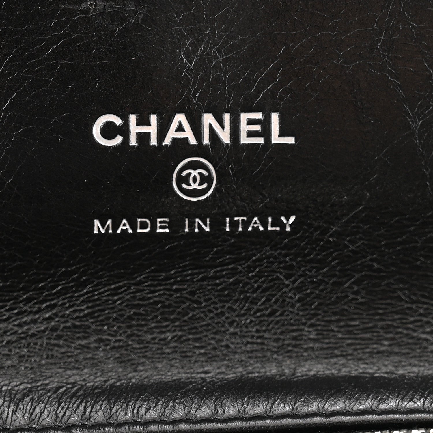 Chanel Shiny Crumpled Calfskin Large 31 Pouch Black 6 of 7