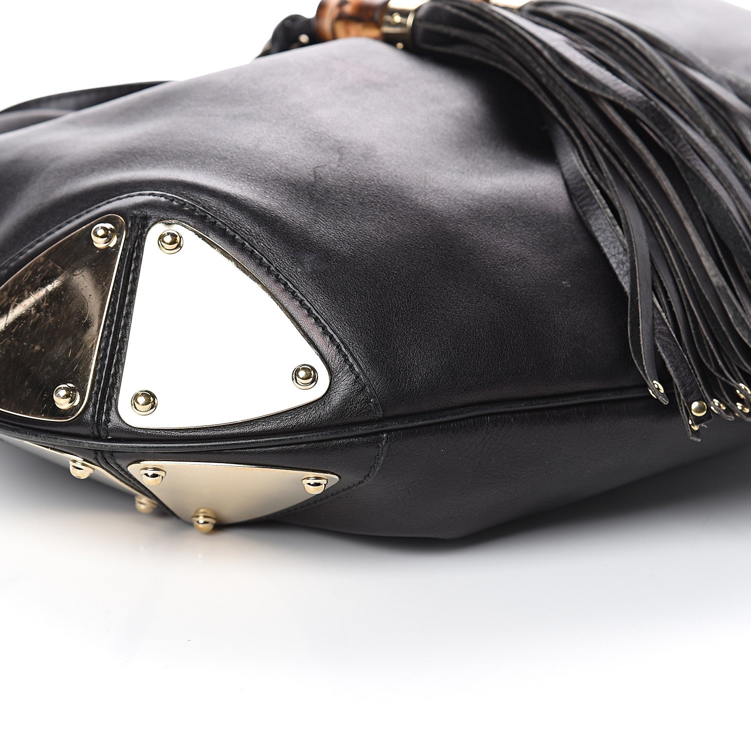 Gucci Calfskin Large Indy Top Handle Hobo Black 7 of 8