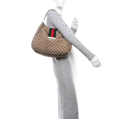 Gucci Monogram Large New Ladies Web Hobo Off White 2 of 12