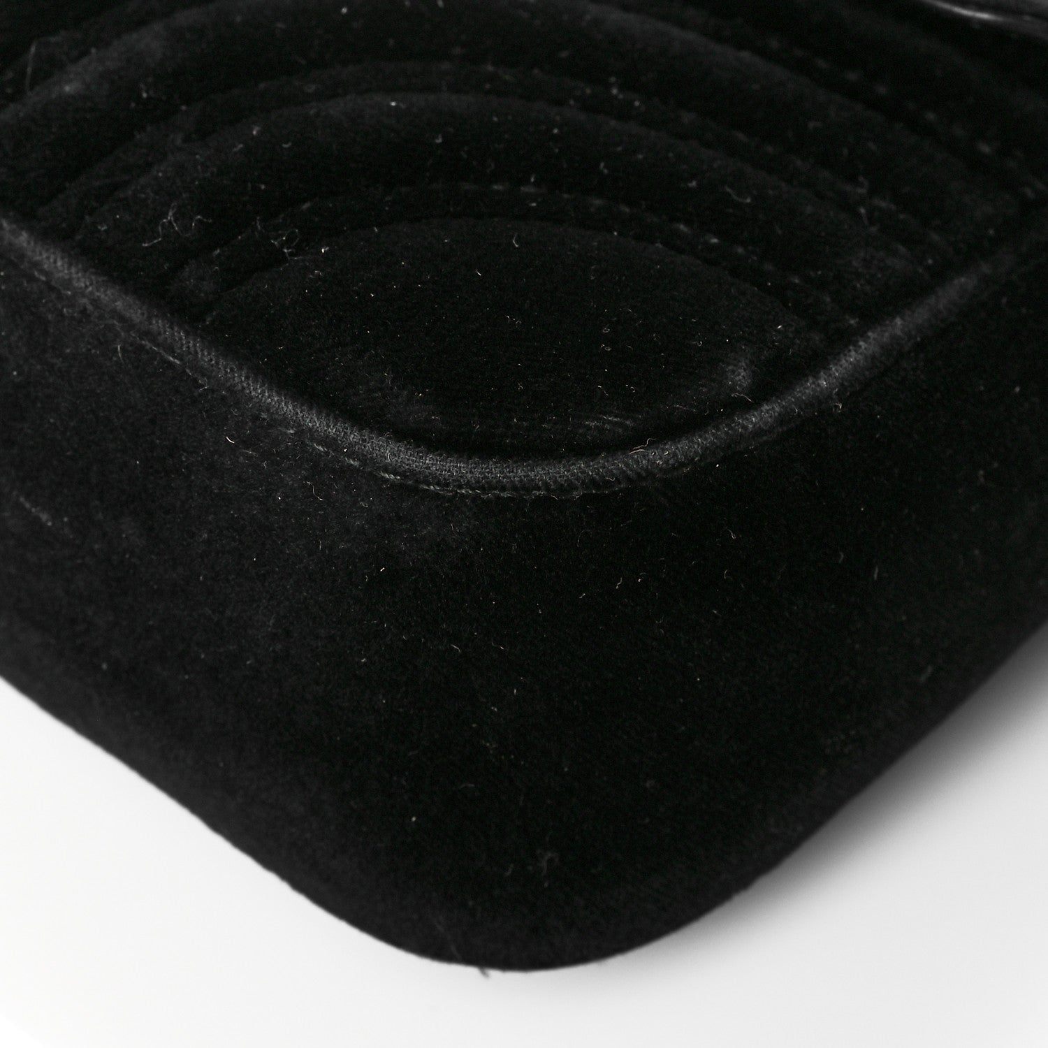 Gucci Velvet Matelasse Mini GG Marmont Shoulder Bag Black 11 of 12