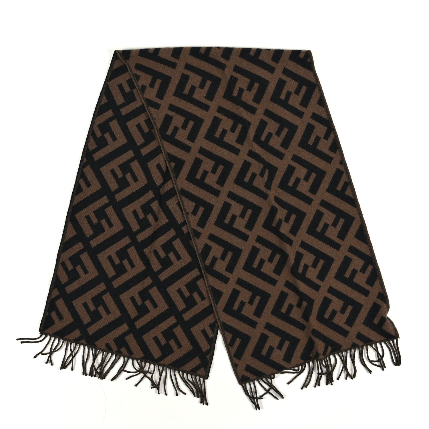 Fendi Cashmere FF Shawl Tobacco 2 of 3