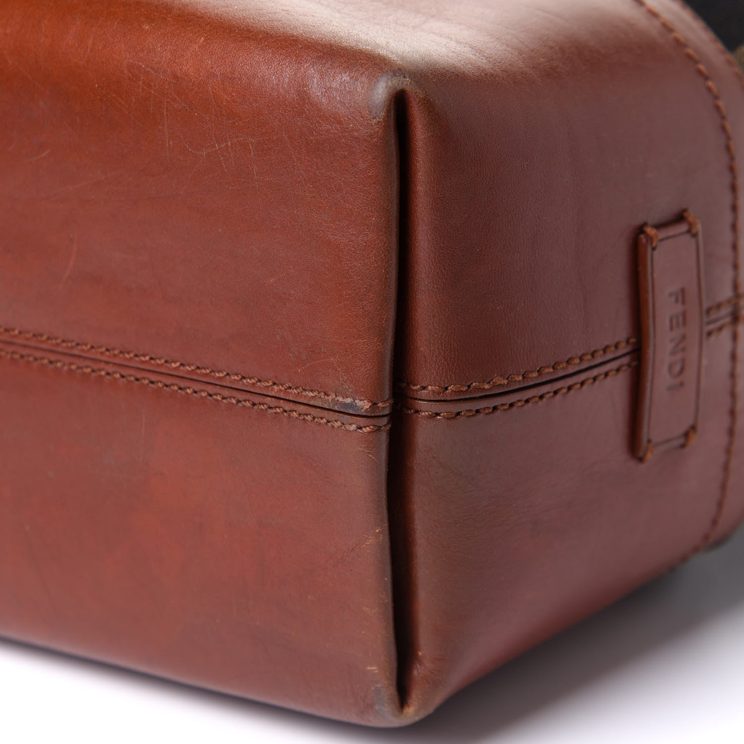 Fendi Pequin Cuoio Vegetale 2Bag Tobacco Cuoio Miele Vacchetta 12 of 14