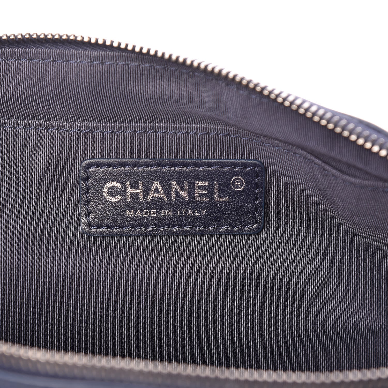 Chanel Crumpled Calfskin Quilted Casual Rock Waist Bag Fanny Pack Blue 6 of 12