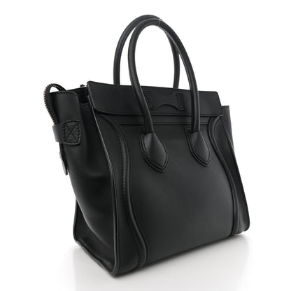 Celine Smooth Calfskin Micro Luggage Black 3 of 13
