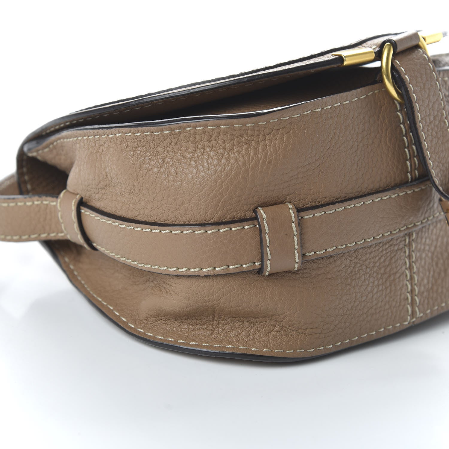 Chloe Calfskin Mini Marcie Round Crossbody Bag Nut 6 of 9