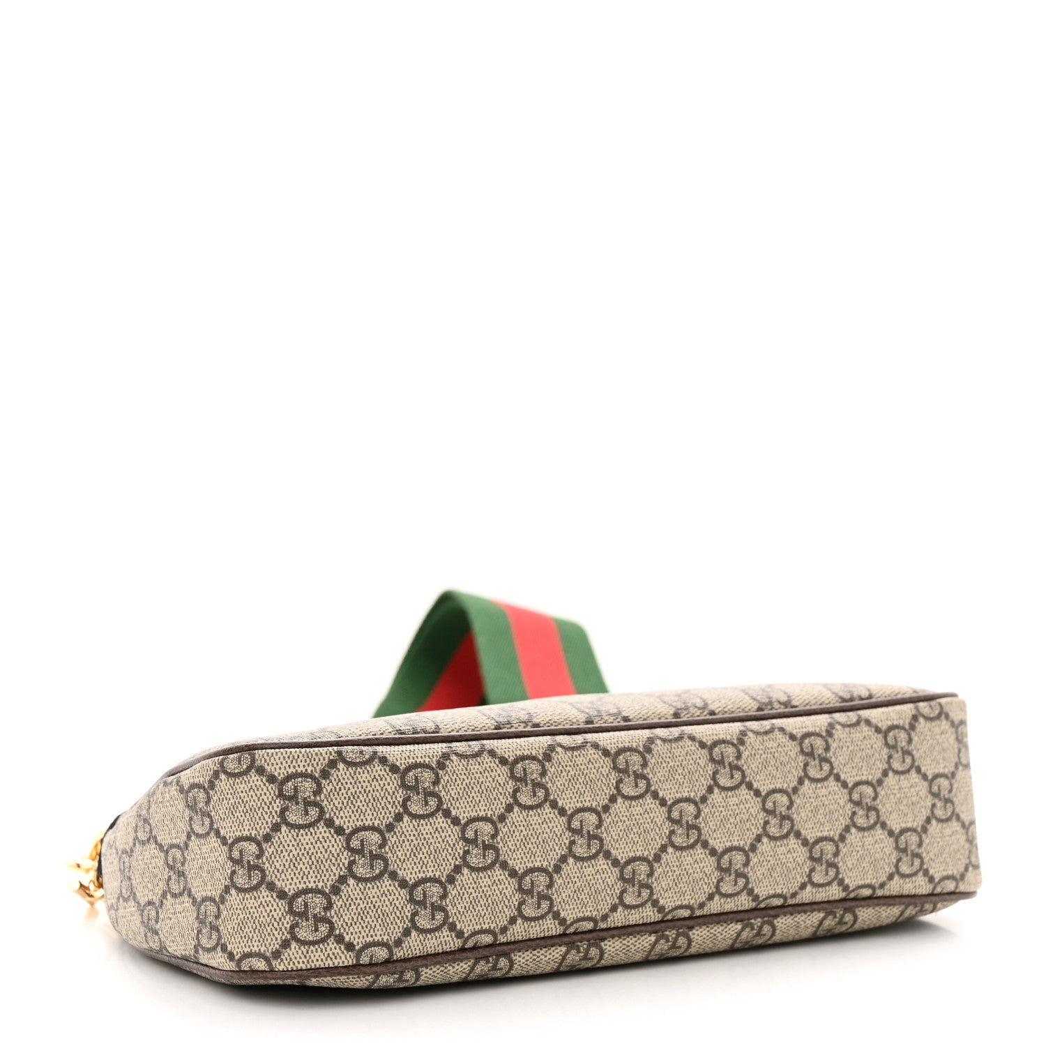 Gucci GG Supreme Monogram Textured Dollar Calfskin Web Small Ophidia GG Handbag Beige Ebony New Acero 4 of 10