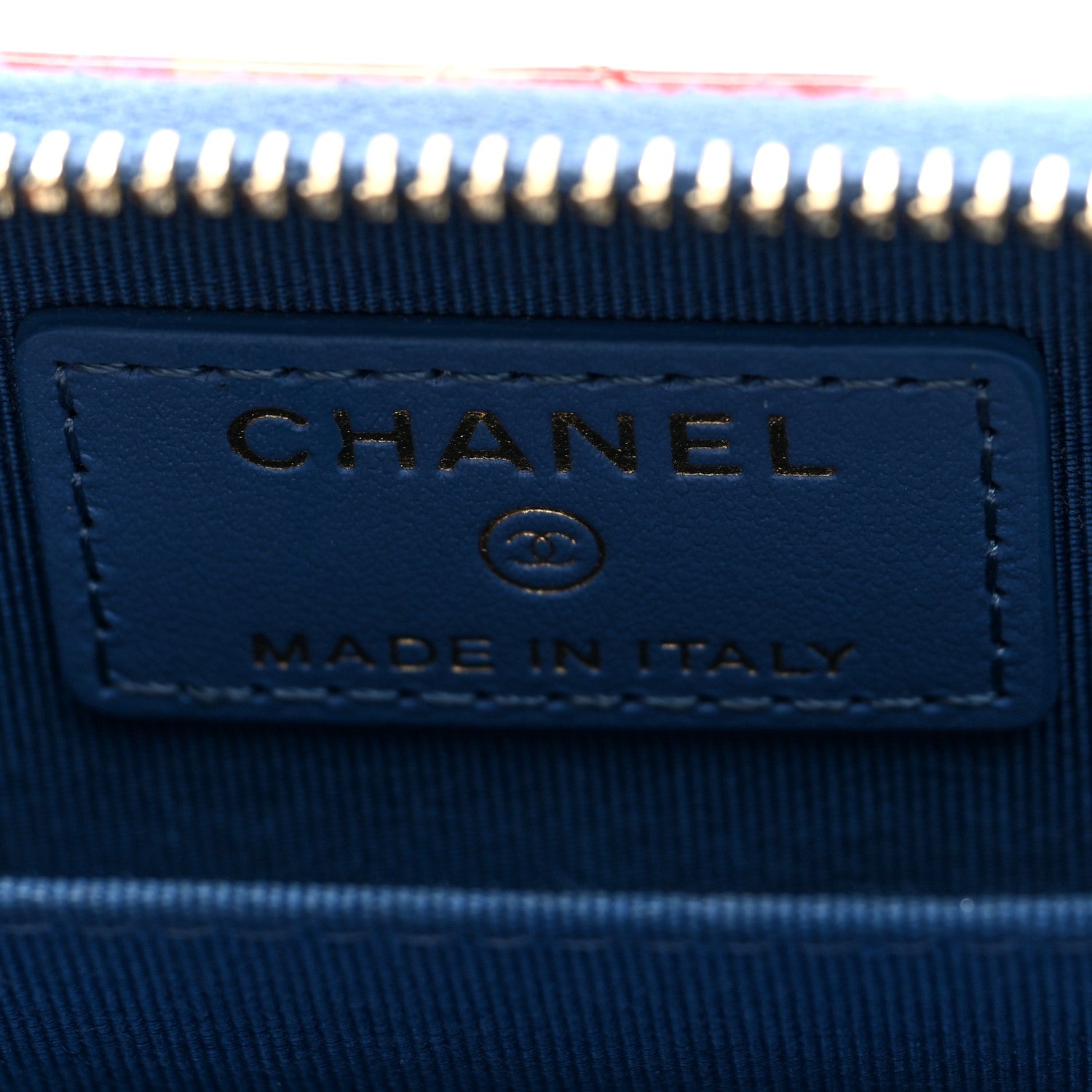 Chanel Patent Calfskin Printed Quilted Zip Coin Purse Multicolor 6 of 7