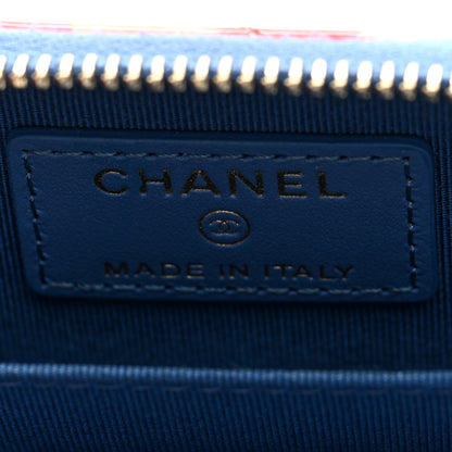 Chanel Patent Calfskin Printed Quilted Zip Coin Purse Multicolor 6 of 7