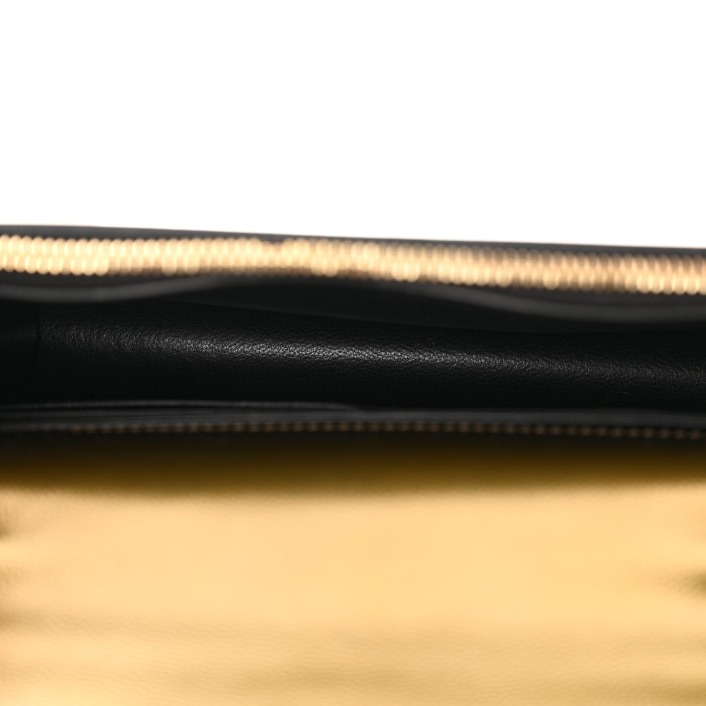 Metallic Grain De Poudre Kate Monogram Tassel Chain Wallet Gold