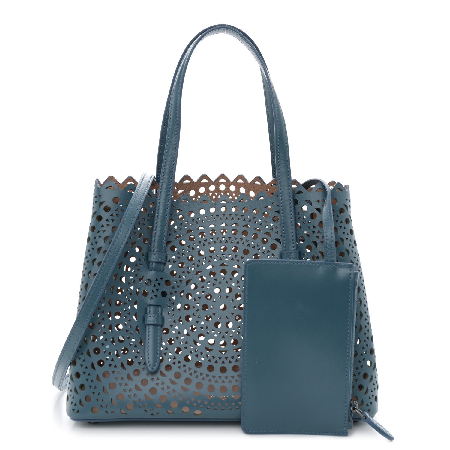Alaia Calfskin Vienne Mina 25 Bag Bleu Ardoise 3 of 10