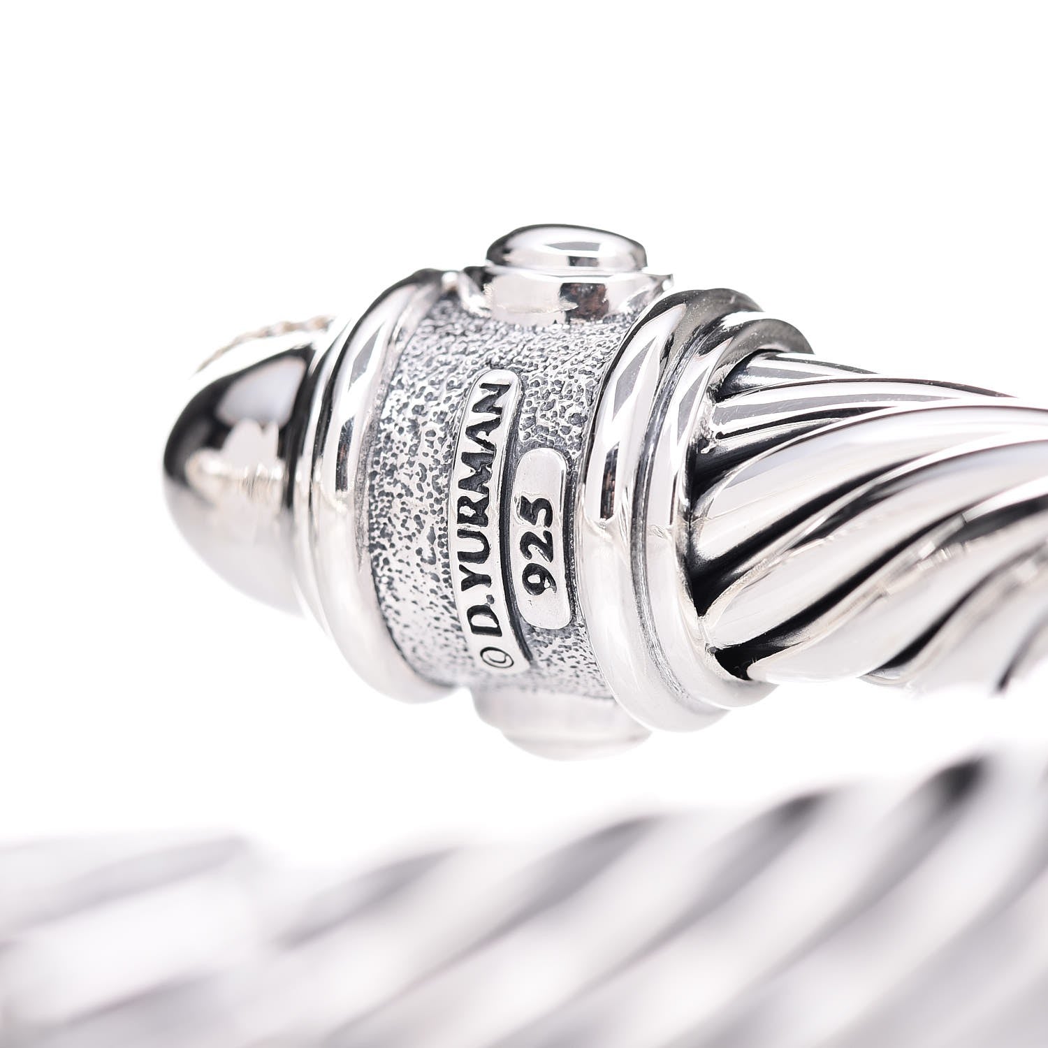 David Yurman Sterling Silver Diamond 10mm Renaissance Bracelet 6 of 6