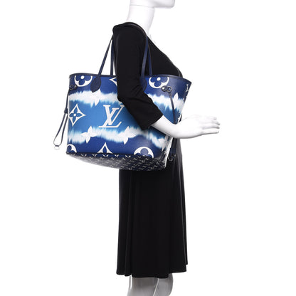 Louis Vuitton Monogram Escale Neverfull MM Blue 2 of 12