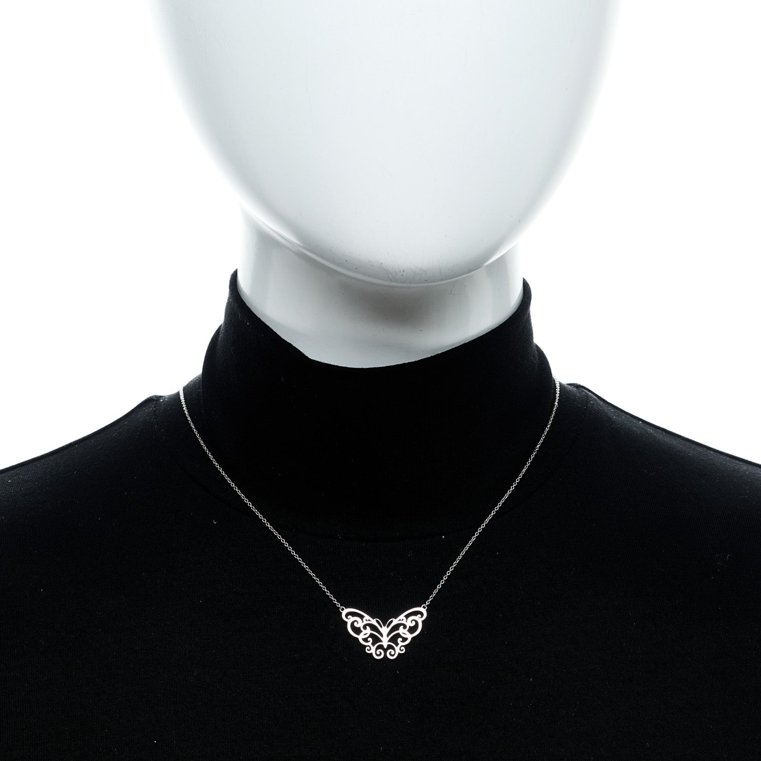 Tiffany Sterling Silver Enchant Butterfly Pendant Necklace 2 of 5