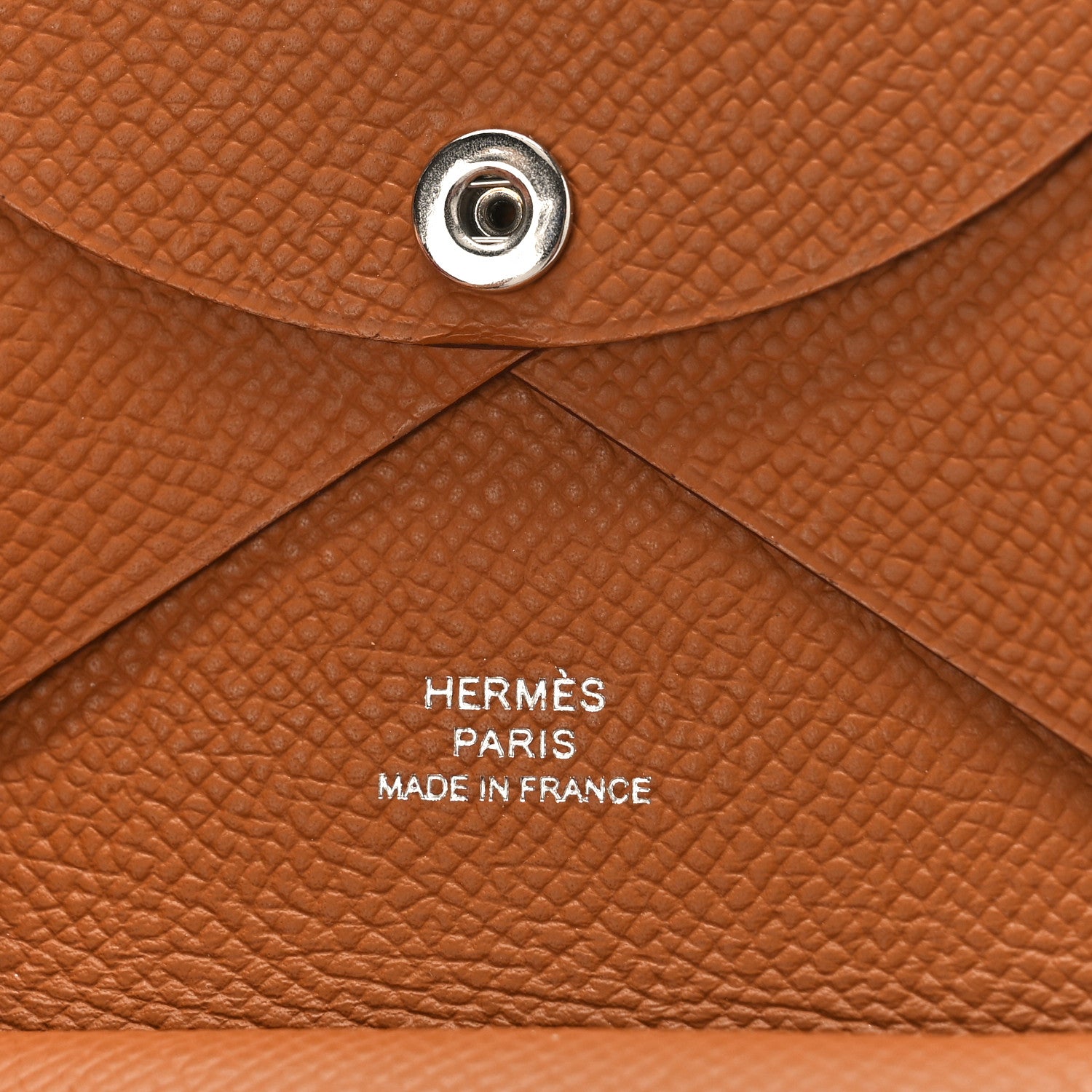 Hermes Epsom Calvi Duo Card Case Gold 6 of 8