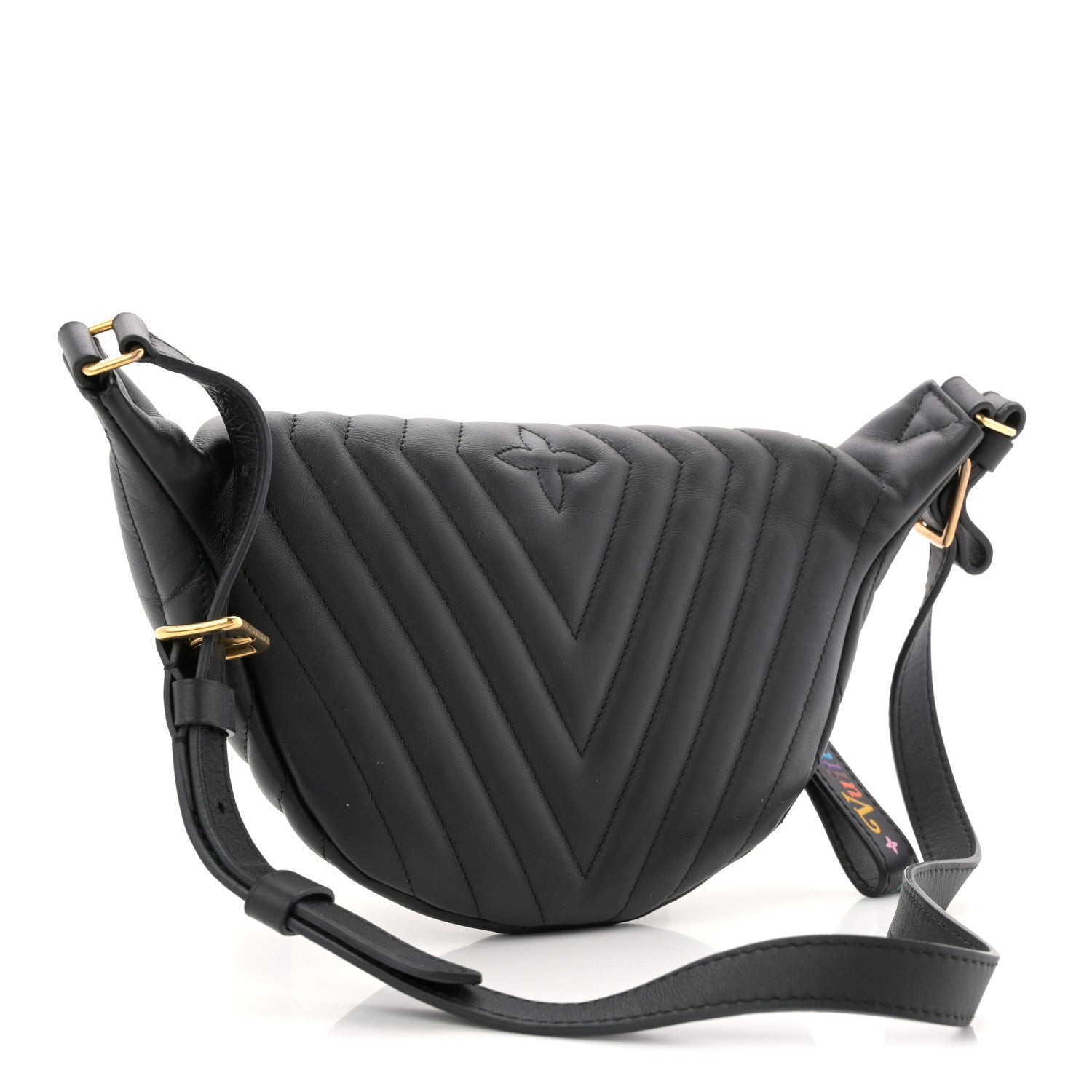 Louis Vuitton Calfskin Quilted New Wave Bumbag Black 3 of 9