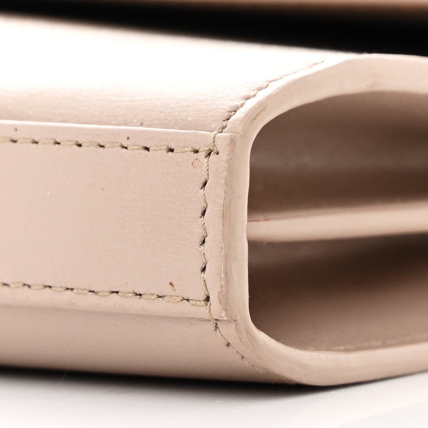 Smooth Calfskin Sulpice Monogram Chain Wallet Light Natural