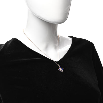 Roberto Coin 18K Rose Gold Diamond Lapis Venetian Pendant Necklace 2 of 5