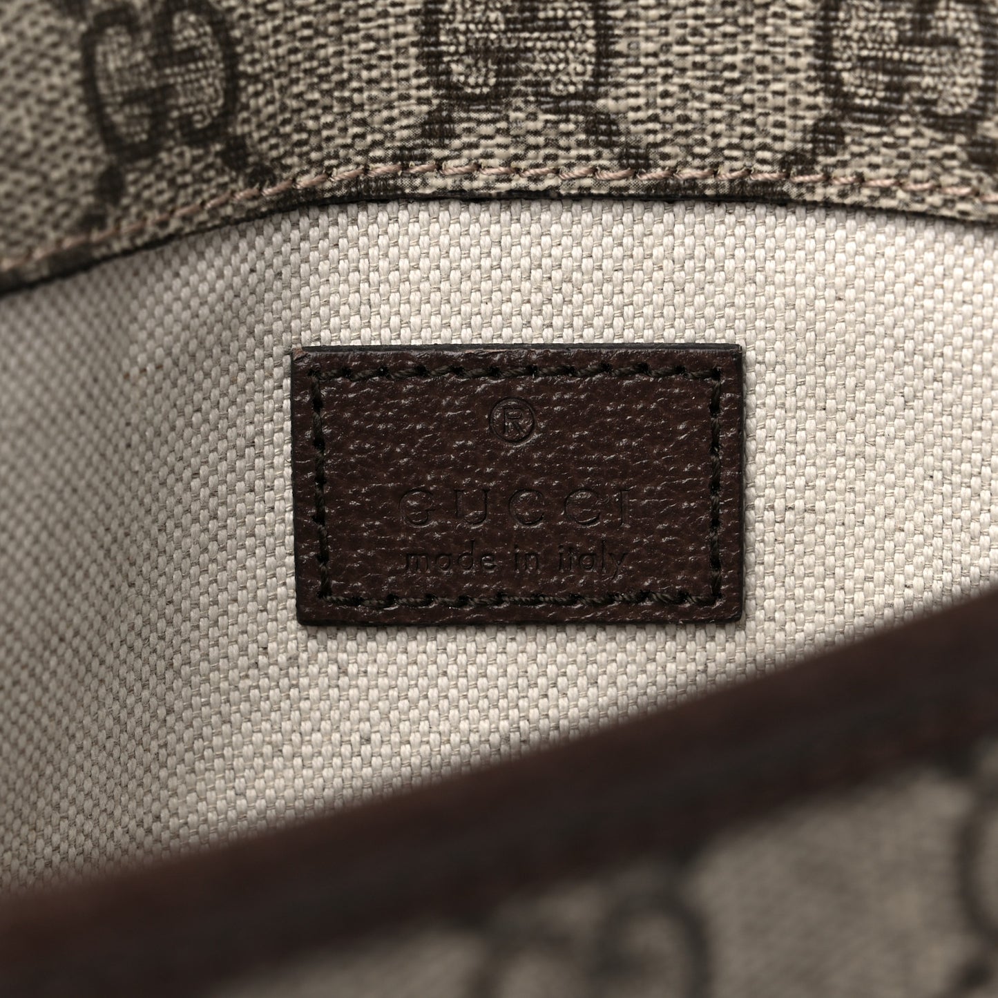 GG Supreme Monogram Neo Vintage Web Belt Bag Brown