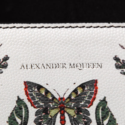 Alexander McQueen Grained Calfskin Flower Printed Small Insignia Flap Ivory Multicolor 6 of 7