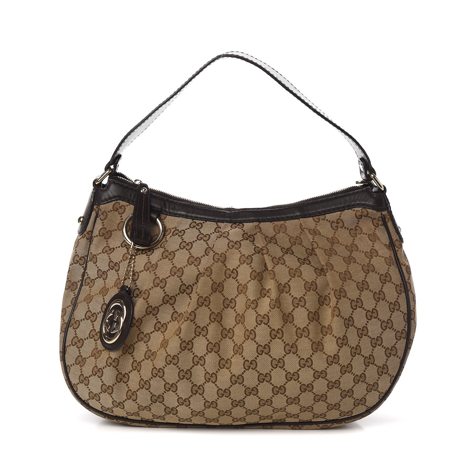 Gucci GG Monogram Medium Sukey Hobo Dark Brown 1 of 11