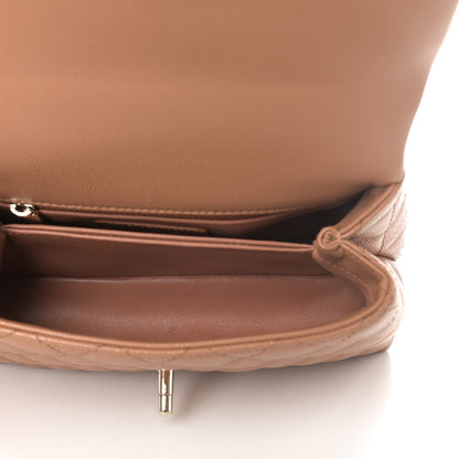 Chanel Caviar Quilted Mini Coco Handle Flap Brown 5 of 11