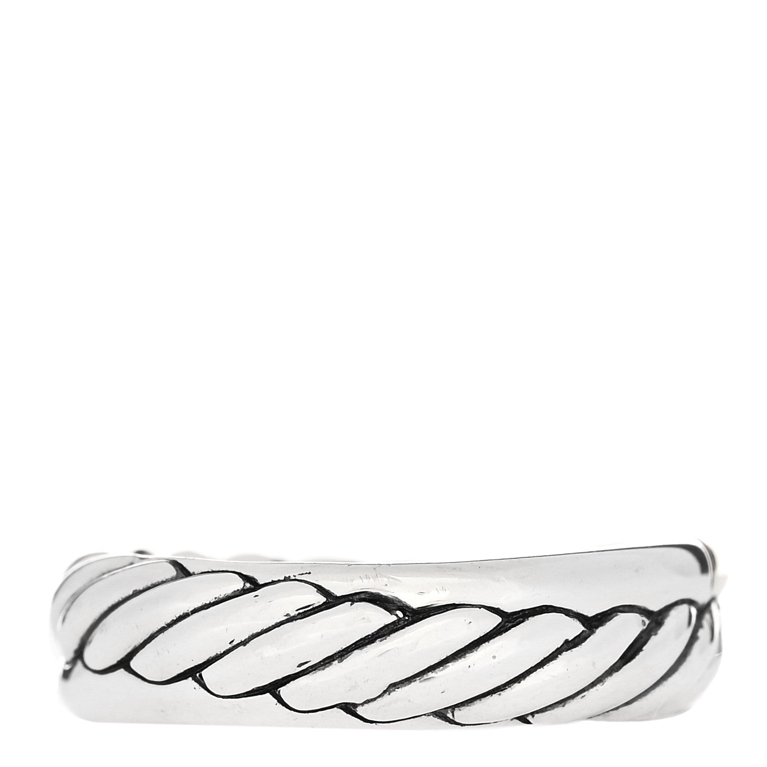 David Yurman Sterling Silver 18K Yellow Gold Narrow Crossover Ring 48 4.5 3 of 5