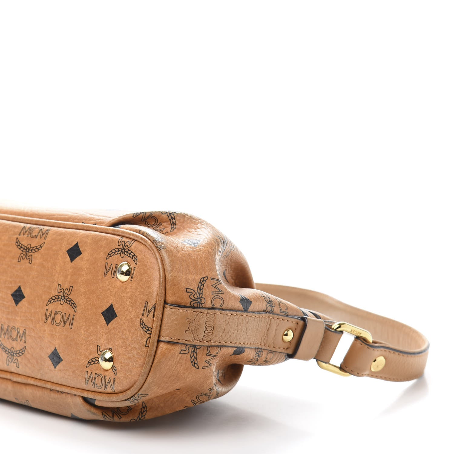 MCM Visetos Baguette Bag Cognac 9 of 12