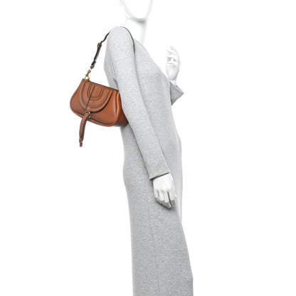 Chloe Shiny Grained Calfskin Small Marcie Clutch Tan 2 of 9