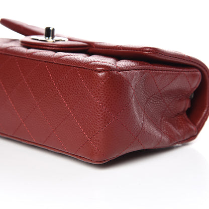 Chanel Caviar Quilted Mini Rectangular Flap Rouge Fonce 6 of 10