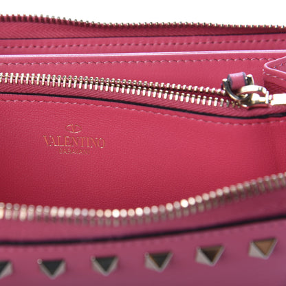 Valentino Garavani Calfskin Rockstud Zip Around Wallet Shadow Pink 6 of 6