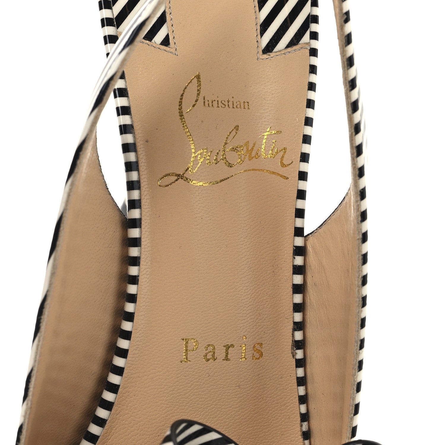 Christian Louboutin Patent Stripes Clare Nodo 80 Pumps 40 Jeans White 8 of 8