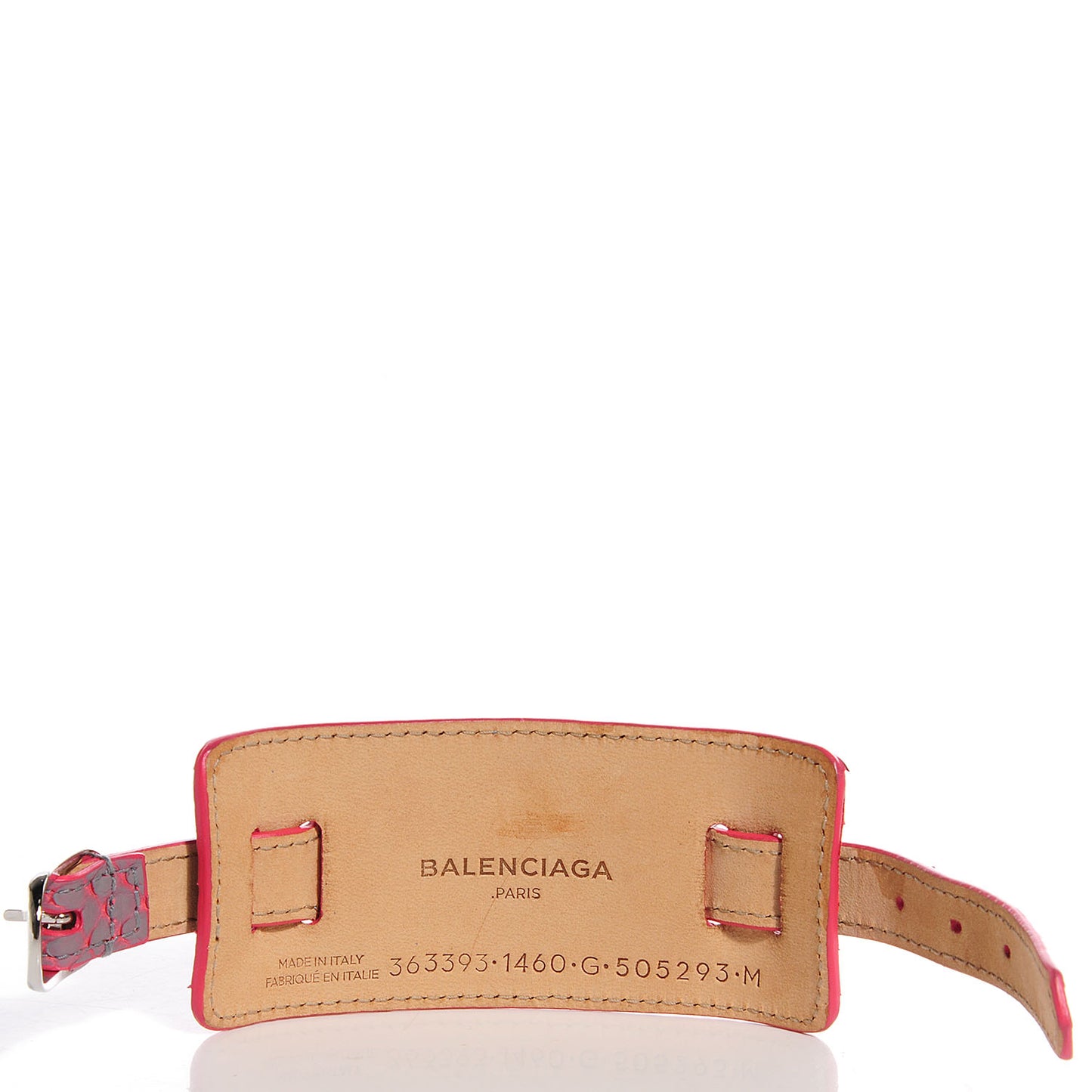 Python Ligne Classic Hardware Bracelet M Gris Perle Orange Pink