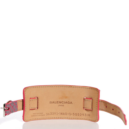 Balenciaga Python Ligne Classic Hardware Bracelet M Gris Perle Orange Pink 5 of 6