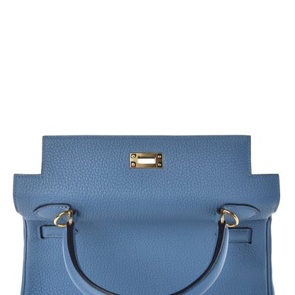 Hermes Togo Kelly Retourne 25 Azur 21 of 31