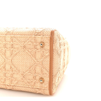 Christian Dior Raffia Medium Lady Dior Bag Beige 9 of 9