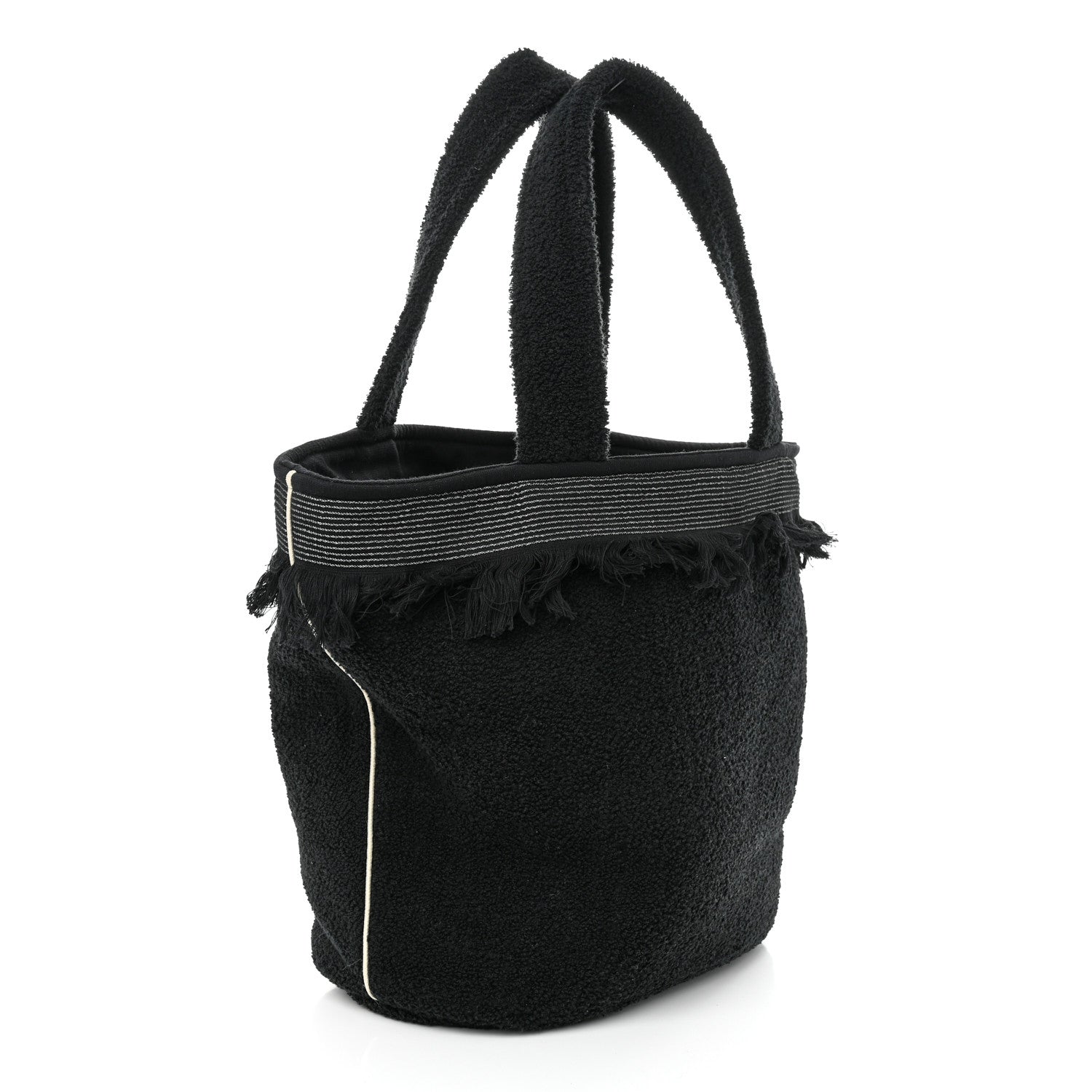 Chanel Terry Cotton CC Beach Tote Towel Set Black 5 of 13