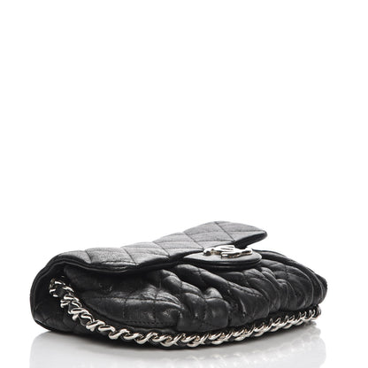 Chanel Washed Lambskin Quilted Mini Chain Around Flap Black 4 of 8