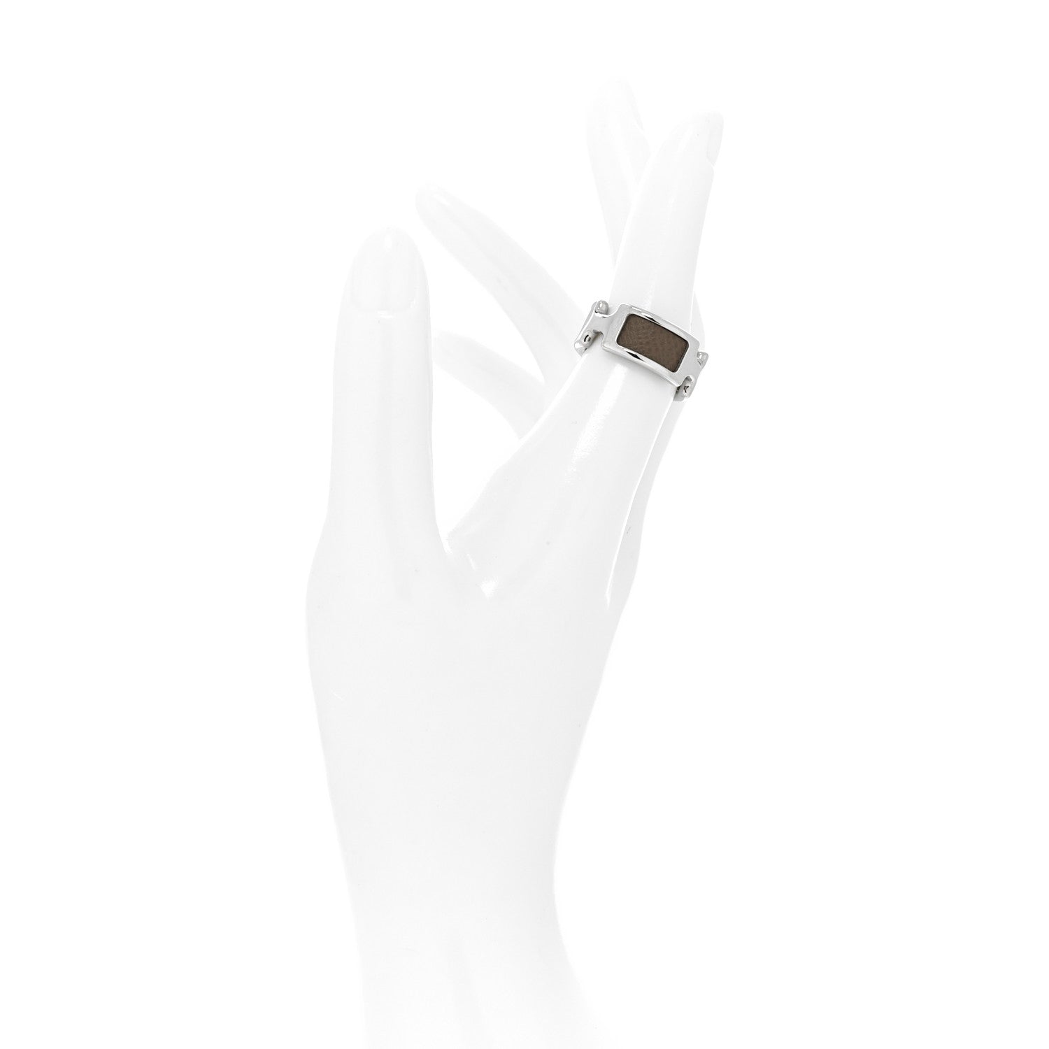 Hermes Madame Calfskin Olympe Ring M Etoupe 2 of 5