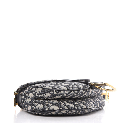 Christian Dior Oblique Saddle Bag Blue 4 of 11